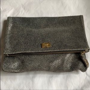 Floyd Metallic Leather Clutch